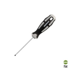 Destornillador Plano Vaciado Acero S2 Mango TPR Bimaterial, Medida 0,5 x Ø 3,0 x 75 mm,  DIN5265