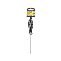 Destornillador Plano Vaciado Acero S2 Mango TPR Bimaterial, Medida 0,5 x Ø 3,0 x 100 mm,  DIN5265