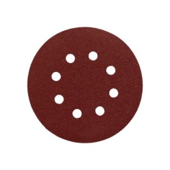Lija Recambio Velcro Disco Ø 125 mm, Con Agujeros Grano 180 (10 Piezas)