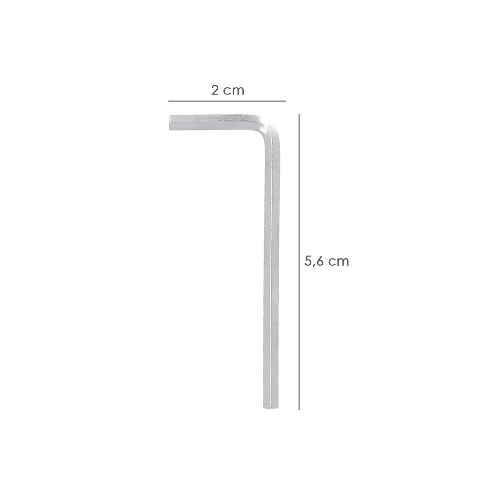Llave Allen Standar Acero Cromo Vanadio Profesional 2,5 mm, Llave Hexagonal, Llave Allen Taller Mecanica, Llave Allen Bricolaje 