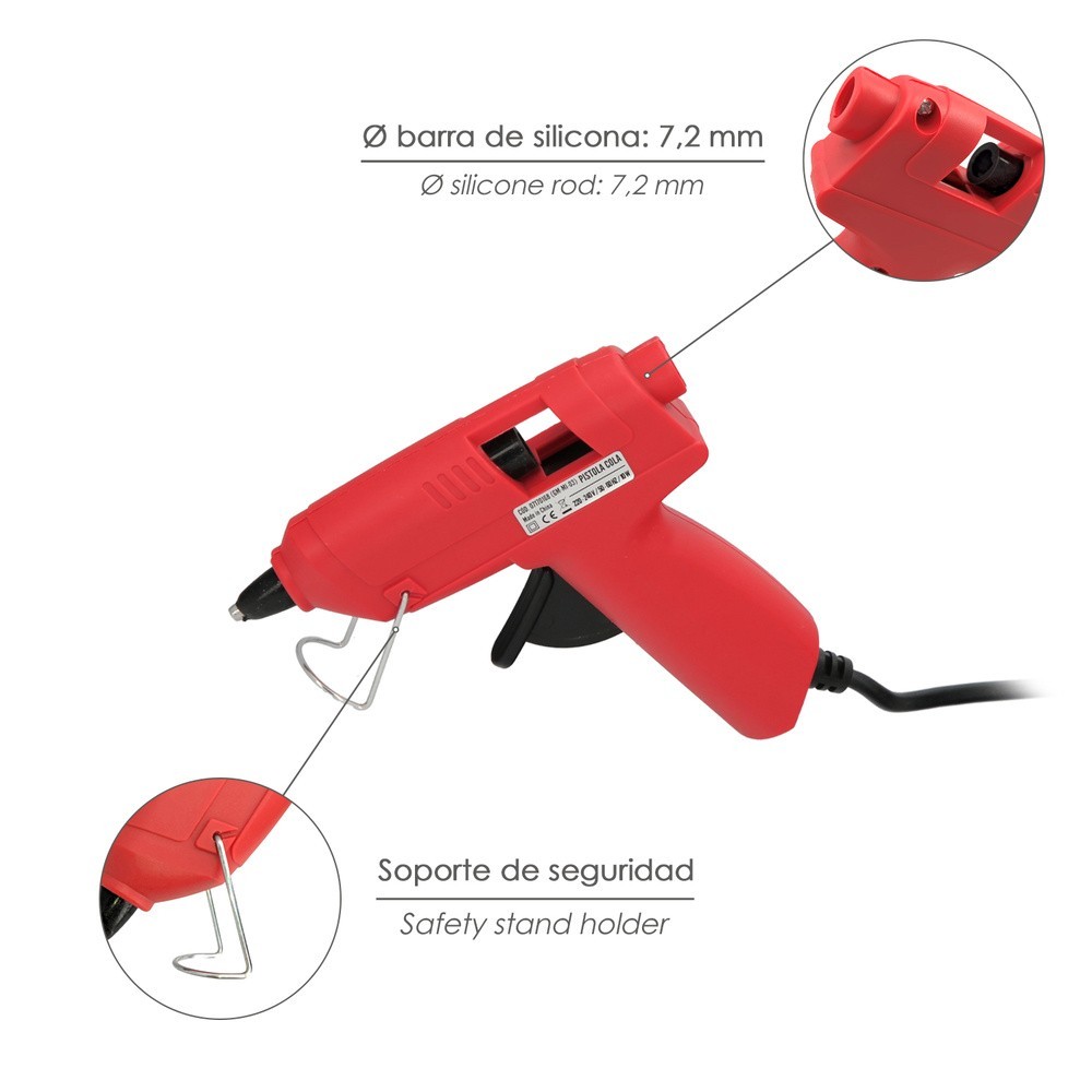 Pistola Termocolante Wolfpack- IDE 10w/ 7 mm, al por Mayor | Almacén de Ferretería