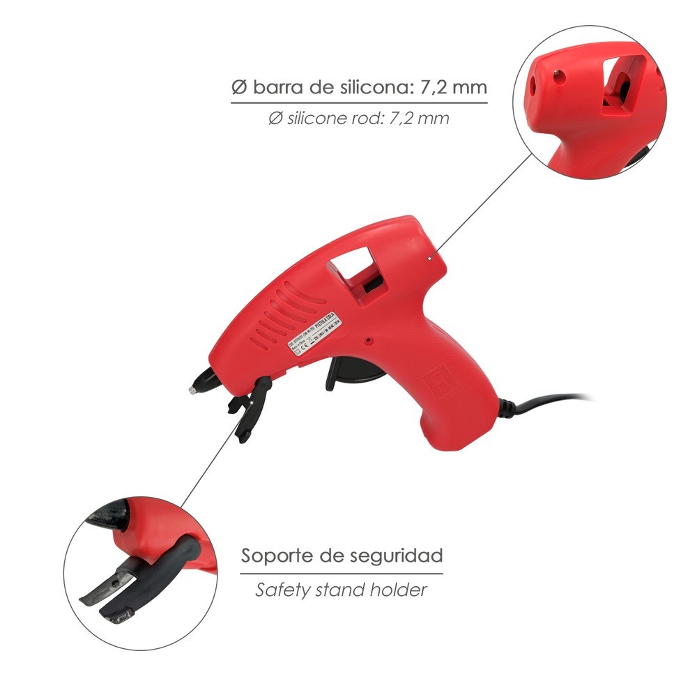 Pistola Termocolante Wolfpack-IDE 20w/ 7,5 mm Pequeña al por Mayor | Almacén de Ferretería