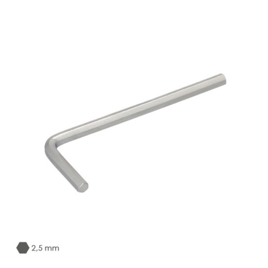 Llave Allen Standar Acero Cromo Vanadio Profesional 2,5 mm, Llave Hexagonal, Llave Allen Taller Mecanica, Llave Allen Bricolaje 