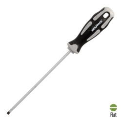 Destornillador Plano Vaciado Acero S2 Mango TPR Bimaterial, Medida 1,0 x Ø 5,0 x 150 mm,  DIN5265