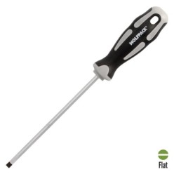 Destornillador Plano Vaciado Acero S2 Mango TPR Bimaterial, Medida 1,2 x Ø 6,0 x 150 mm,  DIN5265