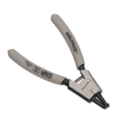 Alicates Arandelas Exteriores Curvo 125 mm, Acero Din 5254, Anillos De Presion, Anillos De Retención, Arandelas Circlips