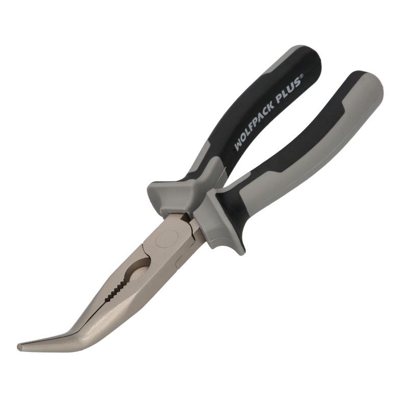 Alicates Boca Curva 200 mm, Acero Cromo Vanadio DIN-ISO 5745 Alicates Punta Curva, Alicates Boca Curva Larga,