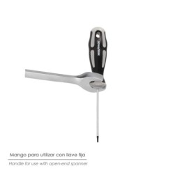 Destornillador Torx Inviolable Acero S2 Mango TPR Bimaterial, Medida T27 x Ø 6,0 x 100 mm,