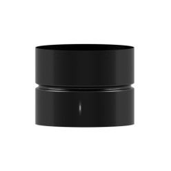 Manguito Union Tubos Estufa Vitrificado Negro Hembra - Hembra Ø 150 mm, Machon, Empalme Tubos Chimena, Empalme Tubos Estufa,