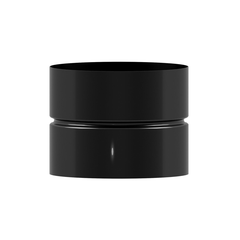 Manguito Union Tubos Estufa Vitrificado Negro Hembra - Hembra Ø 150 mm, Machon, Empalme Tubos Chimena, Empalme Tubos Estufa,