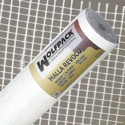 Malla Revoco Blanca Rollo 50 mt, x 1metro / 4 x 4,5 mm,