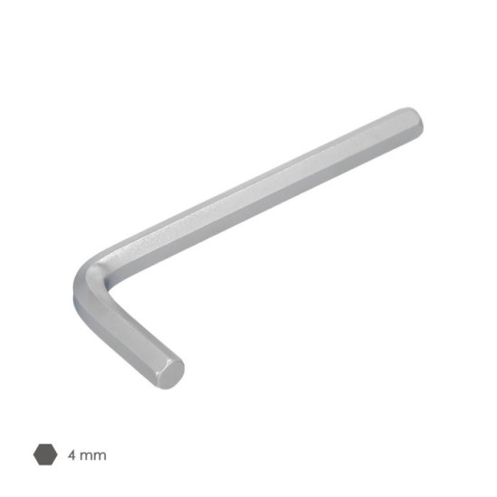 Llave Allen Standar Acero Cromo Vanadio Profesional 4,0 mm, Llave Hexagonal, Llave Allen Taller Mecanica, Llave Allen Bricolaje 