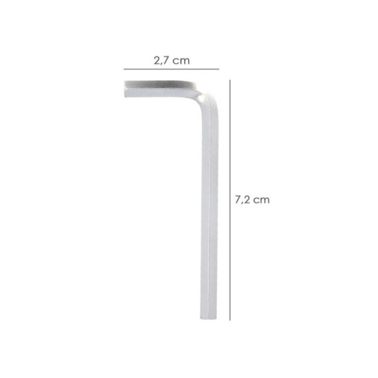 Llave Allen Standar Acero Cromo Vanadio Profesional 4,5 mm, Llave Hexagonal, Llave Allen Taller Mecanica, Llave Allen Bricolaje 