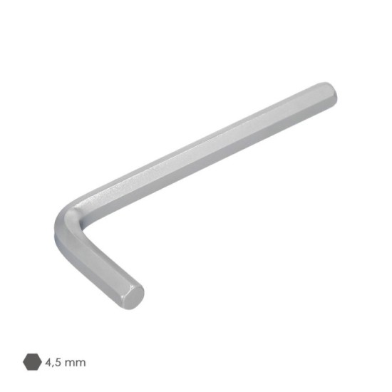 Llave Allen Standar Acero Cromo Vanadio Profesional 4,5 mm, Llave Hexagonal, Llave Allen Taller Mecanica, Llave Allen Bricolaje 