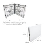 Mesa Plegable Rectangular HDPE 122x61x74 cm, Color Blanco al por Mayor | Almacén de Ferretería