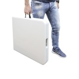 Mesa Plegable Rectangular HDPE 122x61x74 cm, Color Blanco al por Mayor | Almacén de Ferretería
