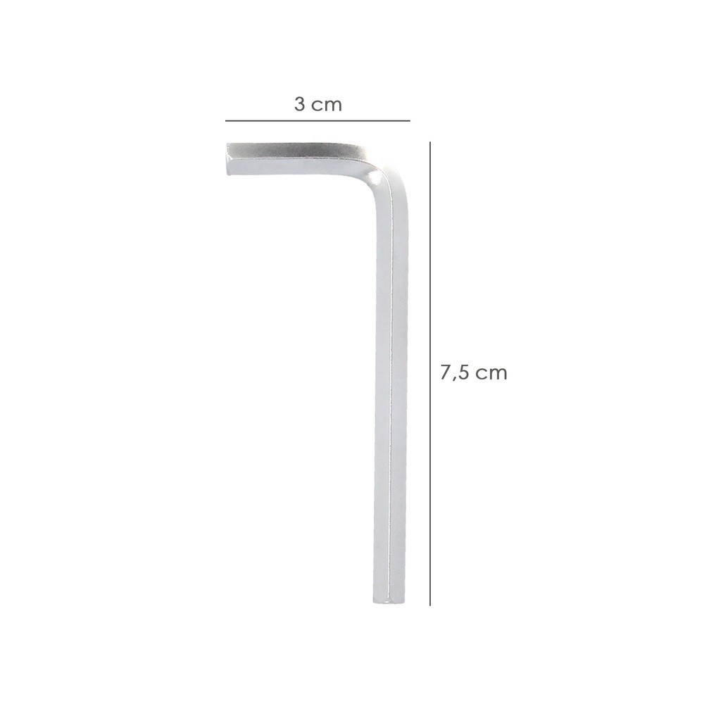 Llave Allen Standar Acero Cromo Vanadio Profesional 5,0 mm, Llave Hexagonal, Llave Allen Taller Mecanica, Llave Allen Bricolaje 