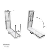Banco Plegable Multifuncional, Portatil, Resistente,Multiusos 183x28x44 cm, Color Blanco al por Mayor | Almacén de Ferretería