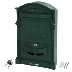 Buzon Jardín Aluminio Fundido Verde Palace 255 x 410 x 90 mm,