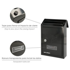 Buzon Exterior Residence 205 x 300 x 70 mm, Negro