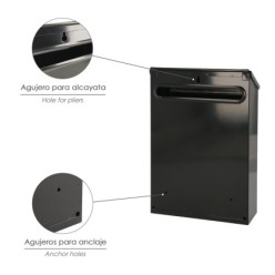 Buzon Exterior Residence 205 x 300 x 70 mm, Negro