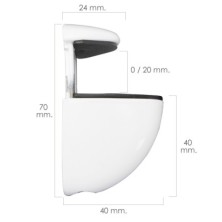 Soporte Pelicano Regulable Para Estante 1 / 20 mm, Blanco  (1 Pieza)