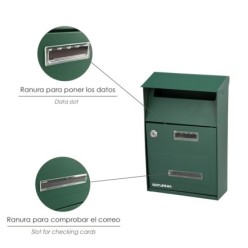Buzon Exterior Country Verde 215 x 320 x 105 mm,