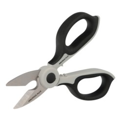 Tijeras Electricista 155 mm, Mango TPR Plus No tension, Hojas Acero Inoxidable, Ergonomicas, Tijeras Cortar Cable, Pelacables