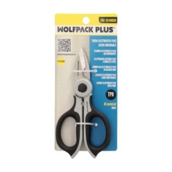 Tijeras Electricista 155 mm, Mango TPR Plus No tension, Hojas Acero Inoxidable, Ergonomicas, Tijeras Cortar Cable, Pelacables