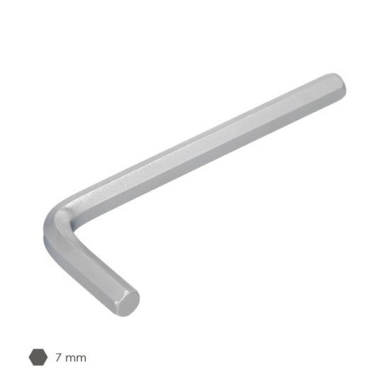Llave Allen Standar Acero Cromo Vanadio Profesional 7,0 mm, Llave Hexagonal, Llave Allen Taller Mecanica, Llave Allen Bricolaje 