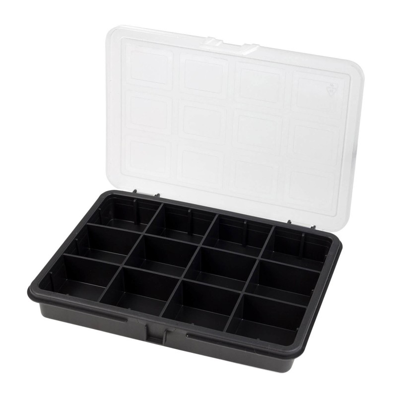 Organizador Plastico 12 Compartimentos 180x128x32 mm, Caja Almacenaje, Malentin Organizador, Organizador Plastico