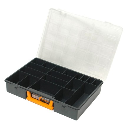 Maletin Organizador Plastico 18 Compartimentos 360x252x64 mm, Caja Almacenaje, Malentin Organizador, Organizador Plastico