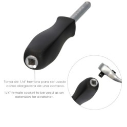 Empuñadura Destornillador Para Vasos 1/4", Prolongador Carraca, Alargador Carraca, Destornillador Vasos