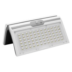 Aplique / Lampara Solar Led Jardin Blanca Con Sensor de Movimiento y Crepuscular, IP44