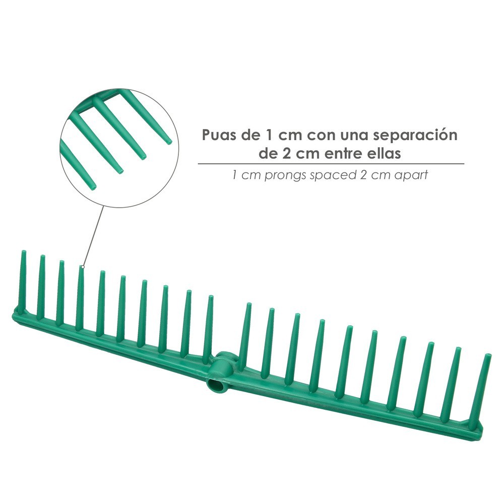 Rastrillo Polipropileno 20 Puas Profesional 63 cm, Rastrillo Jardin, Rastrillo Aceituna, Rastrillo Hojas, Cepillo Hojas Jardin, 