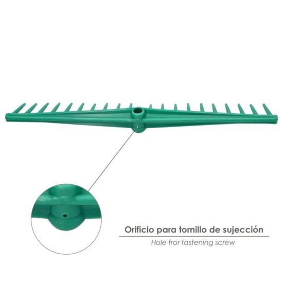 Rastrillo Polipropileno 20 Puas Profesional 63 cm, Rastrillo Jardin, Rastrillo Aceituna, Rastrillo Hojas, Cepillo Hojas Jardin, 