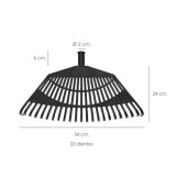 Rastrillo Plastico Trapezoidal Color Negro 32 Dientes al por Mayor | Almacén de Ferretería