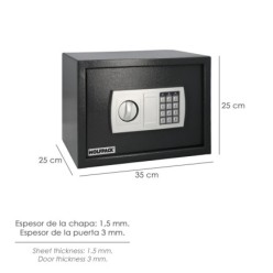 Caja Fuerte Sobreponer Electrica 35x25x25 cm,