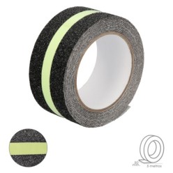 Cinta Antideslizante Fluorescente 50 mm x 5 metros, Uso Doméstico,