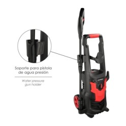 Hidrolimpiadora Alta Presión 135 Bares 1,800 Watt, Con Accesorios, 330 Litros / Hora, Limpiadora de Agua Con Deposito Detergente