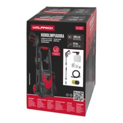 Hidrolimpiadora Alta Presión 135 Bares 1,800 Watt, Con Accesorios, 330 Litros / Hora, Limpiadora de Agua Con Deposito Detergente