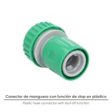 Conector Manguera Plastico 3/4 Con Stop  Blister al por Mayor | Almacén de Ferretería