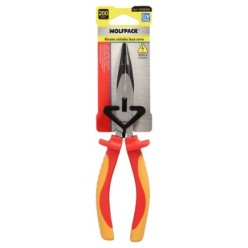Alicates Boca Curva 200 mm, Mangos Aislados Acero Cromo Vanadio Pelacables, Corta Cables, Pelador Cables