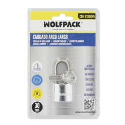 Candado Inoxidable Arco Largo 30mm,