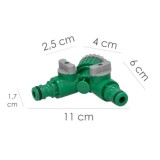 Adaptador Manguera Plastico 3/4 - 1" Hembra  con 2 tomas Blister al por Mayor | Almacén de Ferretería