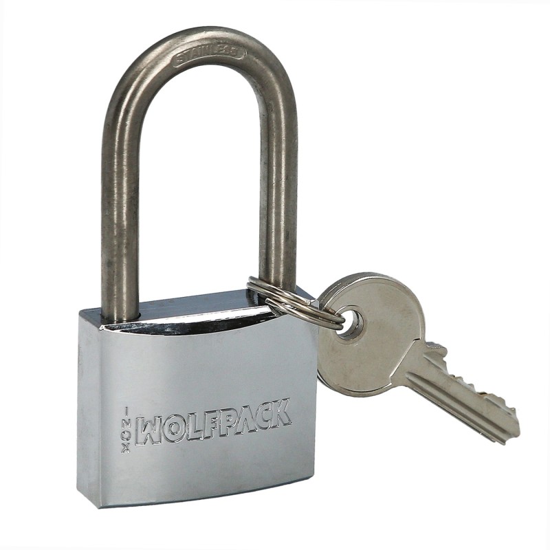 Candado Inoxidable Arco Largo 40mm,