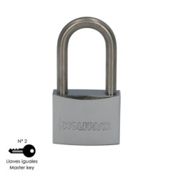 Candado Inoxidable Arco Largo 50mm,