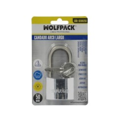 Candado Inoxidable Arco Largo 50mm,