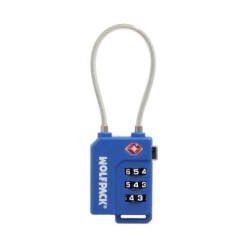 Candado Seguridad Equipaje Tsa 3 Digitos Con Cable Acero, Candado Combinación, Maleta, Viaje, Mochilas, Seguridad