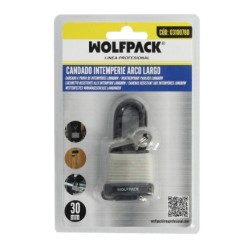 Candado Intemperie Arco Largo 30 mm,